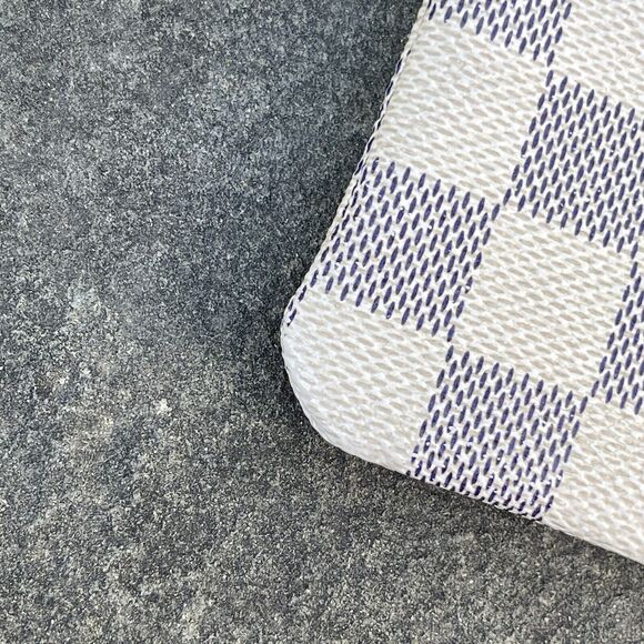 LOUIS VUITTON Key Pouch Key Cles Wallet Damier Azur Key Chain Coin Pouch - Picture 2 of 10